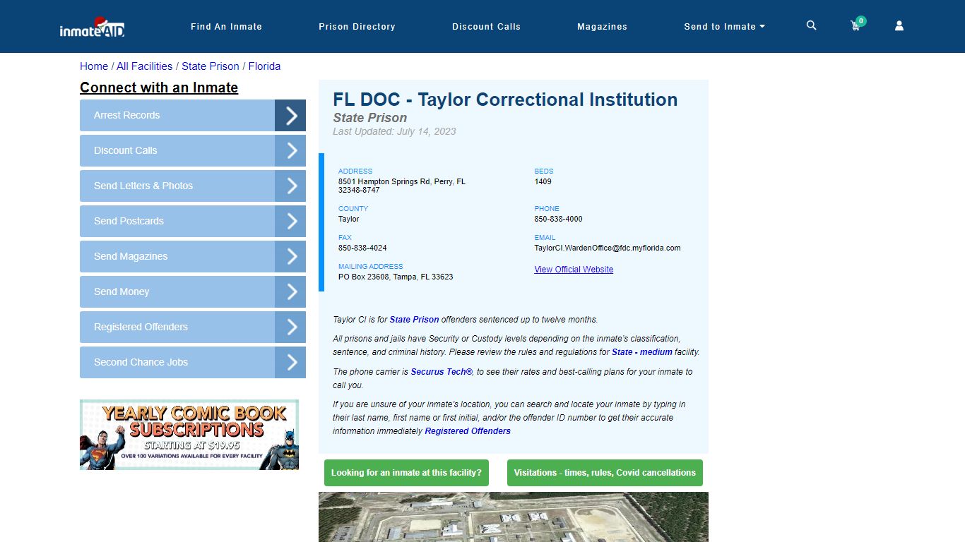 FL DOC - Taylor Correctional Institution - InmateAid